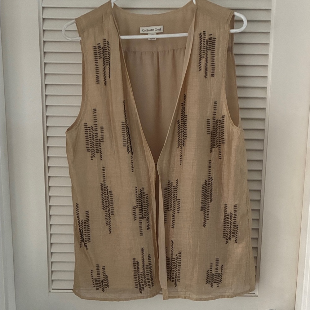 Coldwater Creek Vest Blouse
